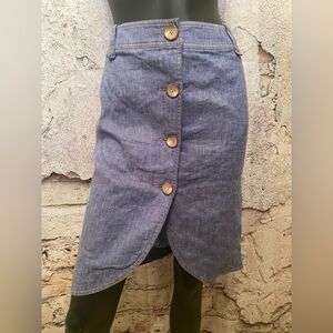 Ross Mayer Denim Look Lined Designer Skirt